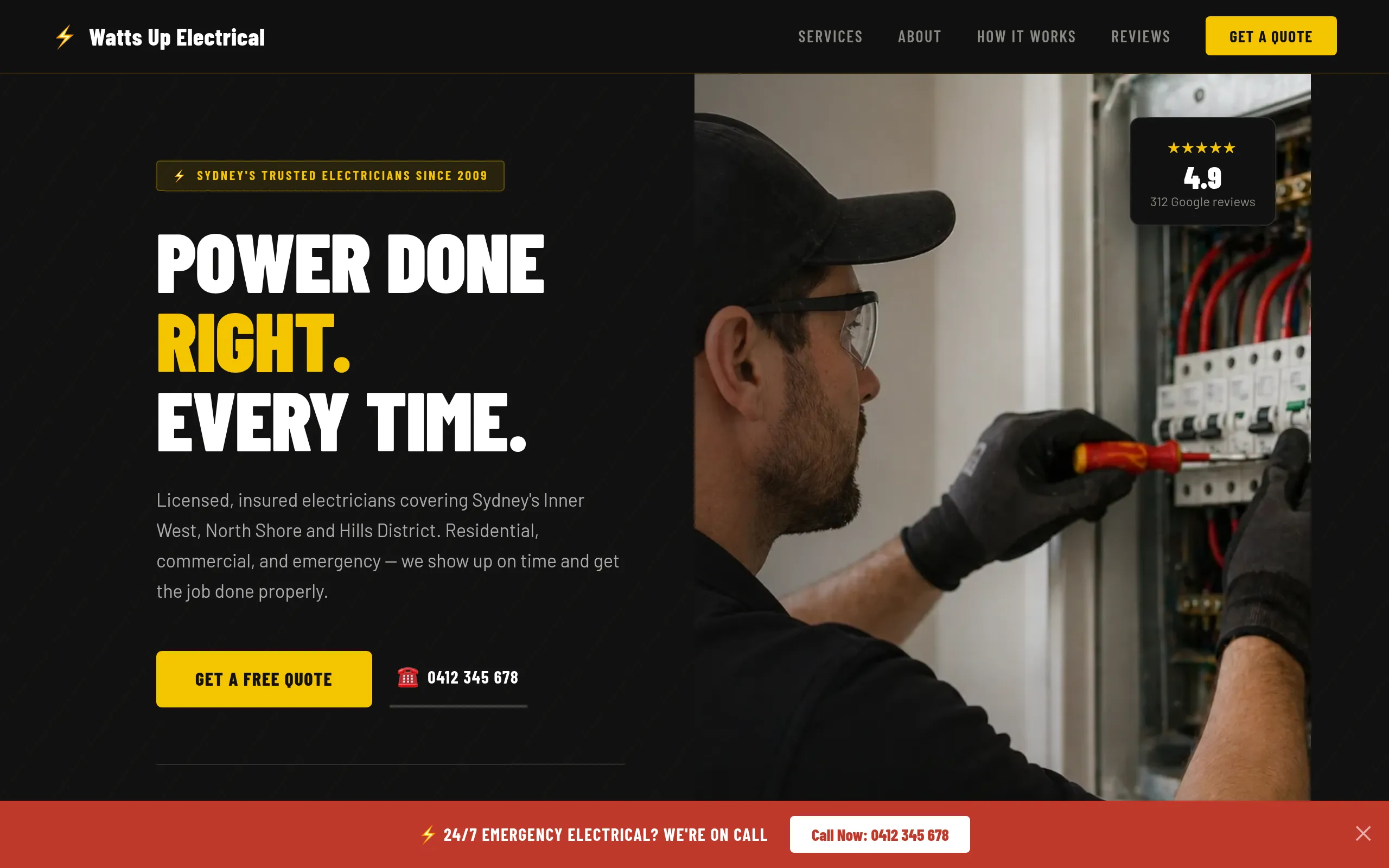 Watts Up website screenshot